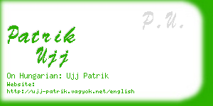 patrik ujj business card